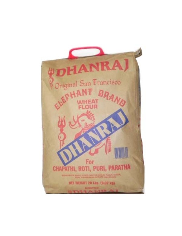 DHANRAJ WHEAT FLOUR RED 20 LB